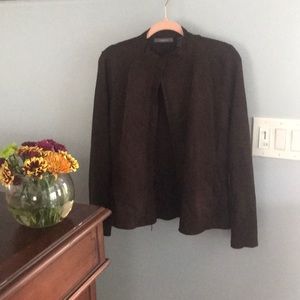 Suede and knit jacket